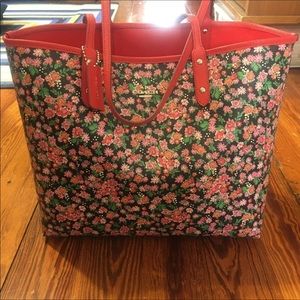 Coach reversible tote